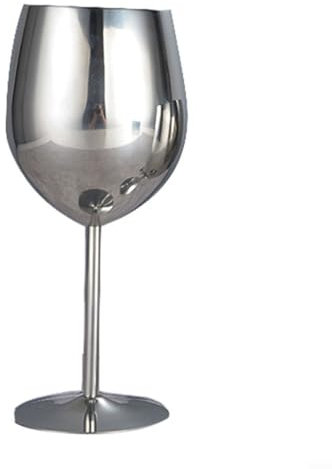 SPORTARC 1 bicchiere da cocktail in acciaio , bicchiere da vino in metallo, 500 ml, infrangibile, grande capacità (luce intensa)