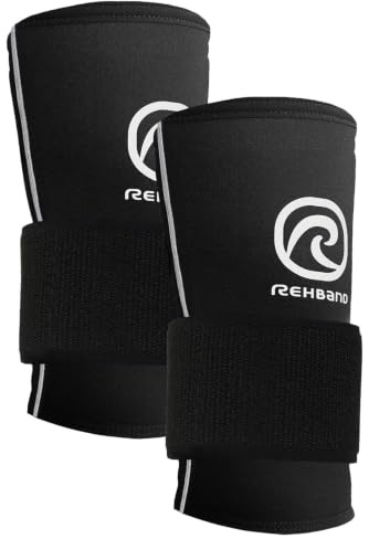 Rehband RX Wrist Support Power Max - 3-in-1 Handgelenk-Bandage Fitness & Krafttraining, 5 mm SBR/Neopren Wrist Wrap schützt & stabilisiert das Handgelenk - 1 Paar, Farbe:Schwarz, Größe:S