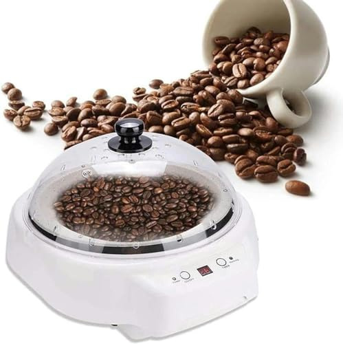 Torrefazione del caffè per Uso Domestico Tostatrice per Chicchi di caffè Macchina Elettrica per Il Forno del caffè Temperatura Regolabile Essiccatore per Frutta Secca E Noccioli, Bianco-1