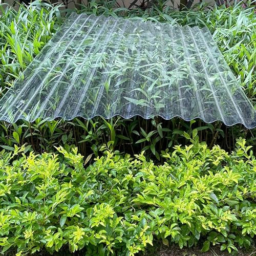 FRP-Wellplatten,Transparente Tageslichtplatten,Isolierende Wellbahn Dachplatten,Wetterfeste Gewächshausplatten,Dachblech für Gerätehaus,Ersatzplatten für Carports,2mm (0.9x2.2m/35x87in,16 Pcs)