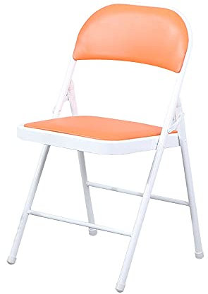 Hochwertiger mehrfarbiger gepolsterter Campinghocker mit bequemen Sitzen, langlebig und stilvoll, Veranstaltungsstuhl für Terrasse, Balkon, Orange