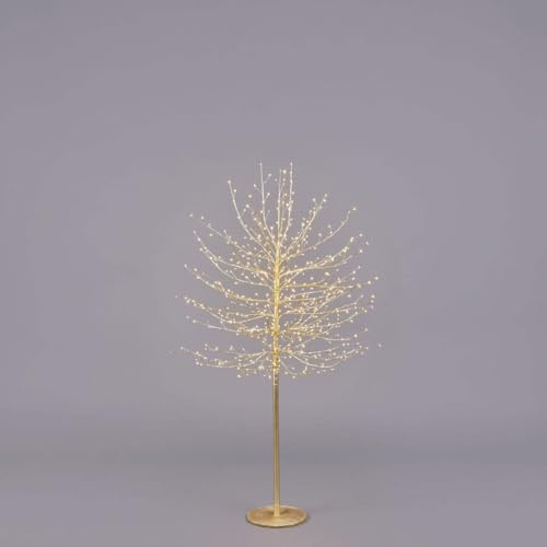 EDG Enzo De Gasperi Faggio Albero di Natale Luminoso con 580 LED Oro 150cm Metallo
