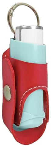 Inalatore portatile con portachiavi, in pelle, per esterni, design portatile, per scuola, campeggio, viaggi, viaggi d'affari, casa, Rosso, Refer to description, Unisex