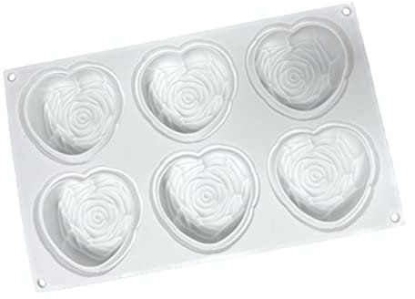Cabilock amor rosa molde tarta de queso molde de chocolate utensilios para hornear cesta Horneando Cacerola moldes formas de silicona moldes de silicona para hacer chocolate gel de sílice