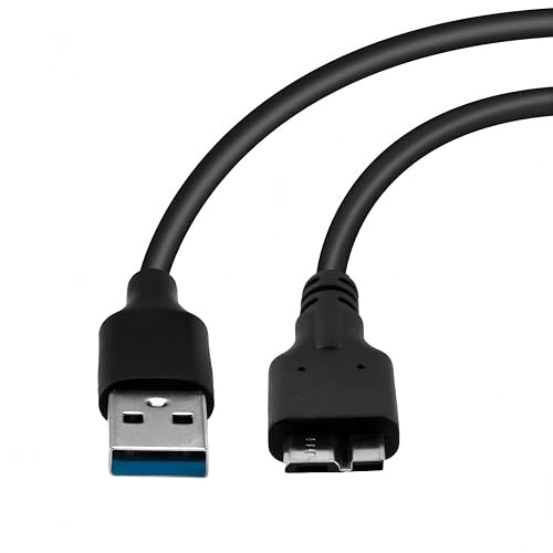 HONGLINSONG Micro USB 3.0 Cable [0.6m, Super Speed 5Gbps] External Hard Drive Cable Compatible with Western Digital My Passport, Seagate Expansion, Toshiba Canvio, Galaxy S5 & Note 3 | Charging Cord