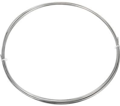 sourcing map Calibre 14/1,6 mm nicromo 80 Cr20Ni80 alambre de resistencia de calefacción de 13 pies de alta temperatura para reparación de componentes electrónicos, tono plateado