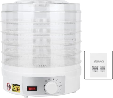 350W 5 Layer Household Dried Fruit Dehydrator Machine Food Dryer With Temperature Controller For Fruits Vegetables Beef Jerky 15L Capacity Lightweight AS Material