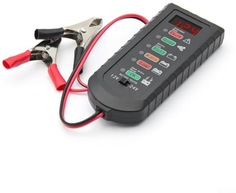12V/24V Vehicle Battery Tester with Alternator and Load Testing, Car Battery Analyzer for Accurate Fault Detection and Diagnostic on SUVs and Boats