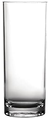 Olympia Kristallon Polycarbonate Hiball Glasses 360ml, Clear, Pack of 6 | Shatterproof plastic construction prevents dangerous breakages, offering a safe drinkware solution for busy outdoor events.