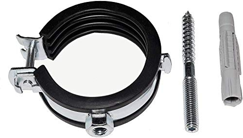 10 Stück (Set) Gelenkrohrschellen 50-55 mm + Stockschrauben + Dübel (Stockschraube M 8x180 mm)