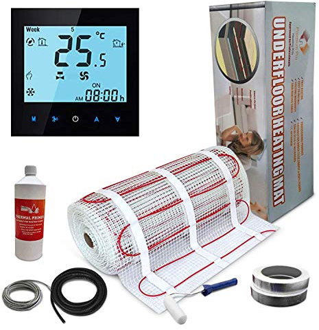 Electric Underfloor Pro Elite Heating kit 150w - 17.0m2 - Black WiFi Thermostat
