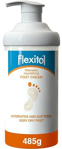 Flexitol Dry Skin Foot & Leg Cream, Clinically Proven to Hydrate Feet and Legs, Quick Absorbing Foot Care, 48H Hydration, Hydrate, Soften, and Moisturise Very Dry Feet and Legs, 10% Urea, 1 x 485g
