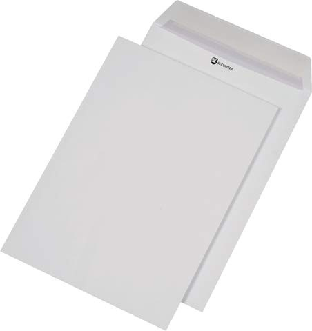 SECURITEX® Versandtasche, ohne Fenster, haftklebend, B4, 250 x 353 mm, 130 g/m², Kraftpapier, weiß (100 Stück), Sie erhalten 1 Packung á 100 Stück