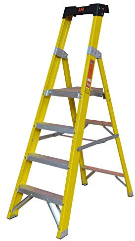 LFI PRo K8 Fibreglass Platform Steps - 10 Tread - EN131 Professional - Insulated to 30,000 Volts for Safety Around Electrical Works with 5 Year Manufacturer’s Warranty