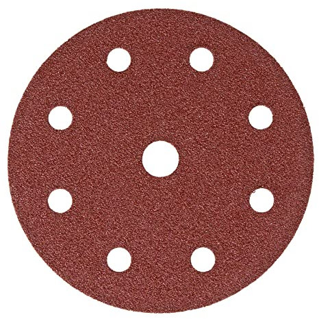 STIER Schleifscheiben Holz D125 / P80 / 8-Loch / 25 Stk., Schleifpapier, Exzenterschleifpapier, Exzenterschleifscheiben, 125mm
