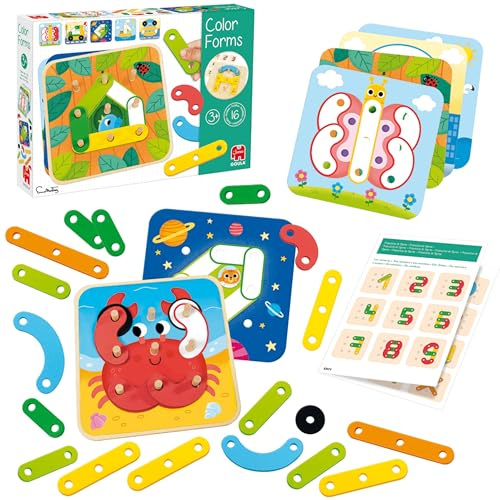 Goula - Jumbo Speile - Farbformen - Motorikspielzeug 3 Jahre- Holzspielzeug - Kinderspielzeug ab 3 Jahre - 1 Spieler