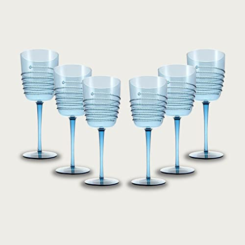 arca - Set 6 Calici in Plastica Acrilica 45 Cl - Vari Colori (Blu)