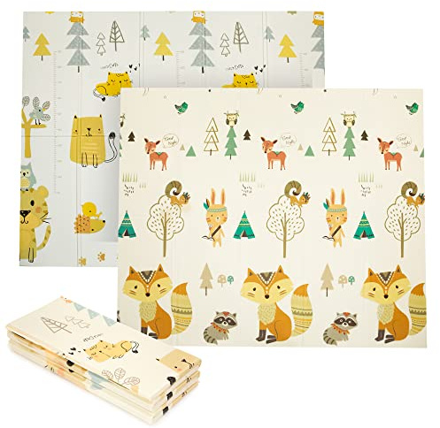 Trendcool Alfombra Bebe Acolchada Plegable. Colchoneta Bebe Suelo. Suelo Goma Eva 1,8/1,5x2m. (Animales 1cm)