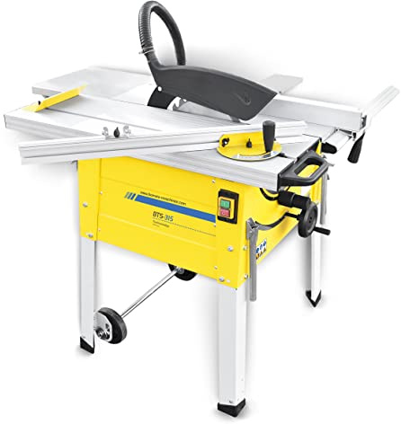 BAMATO Tischkreissäge BTS-315 Kreissäge 230V Zubehör | Inkl. XXL Lieferumfang & Parallelanschlag | Neigung bis 45° | Bis 600 mm Schnittbreite