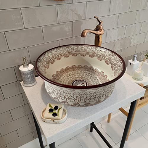 Ceramic Unique Wash Basin, Bathroom Vessel Sink Above Countertop Basin, Bowl Sink Lavatory, Bathroom Remodel, Bath Vanity Glossy Washstand