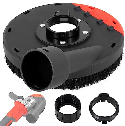Retrok Absaughaube Winkelschleifer 125mm/100mm, Professionelle Winkelschleifer Absaugung Winkelschleifer Staubschutz Premium Winkelschleiferaufsatz Für Winkelschleifer(125,schwarz)