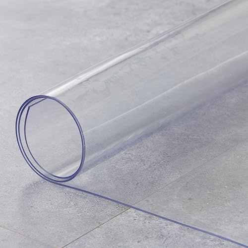 HOOZ Tischfolie 160x90 cm transparent 1,5 mm stark, durchsichtige Tischdecke Schutz und Eleganz für Ihren Tisch, Wasserfest und Abwischbar PVC Tischschutz, rechteckig