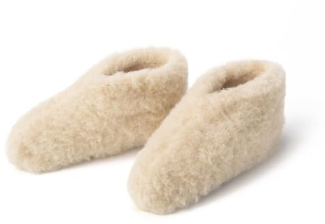 THE COZY SHEEP Zapatillas casa hombre y mujer | Pantuflas invierno de lana extremadamente cómodas | Zapatos cálidos de cabaña de lana de merino | Zapatillas cerradas casa mujer hombre