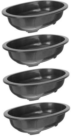 Yardwe 4stücke Drainierbare Rechteckige Kunststoff-blumentöpfe Für Pflanzen Für Innenräume Und Garten Für Kleine Pflanzen Wie Sukkulenten Und Kräuter
