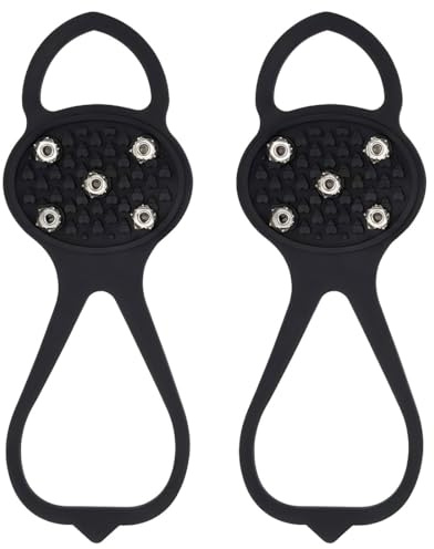 VYIBPDY Steigeisen für Bergschuhe mit 11 Zähne Verdickte Schuhkrallen aus Edelstahl Anti-Rutsch Schuhspikes für Wandern Trail Running Trekking Winter Outdoor Baby