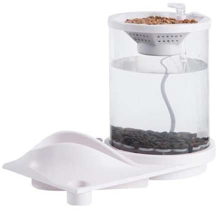 Small Fish Tank - Aquatic Bowl, Hydroponic Aquaponic Ecosystem | Translucent Quiet Aquatic Tank with Filter System, Betta Fish Home for Home, Apartment, Workplace, Fish Store, (11.02x5.91x8.11 in)