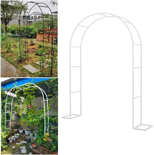 Treillis d'arche de jardin blanc pour plantes grimpantes, tonnelle durable pour pelouse, fête, cérémonie, décoration de mariage, 3,5 x 2,2 x 0,4 m