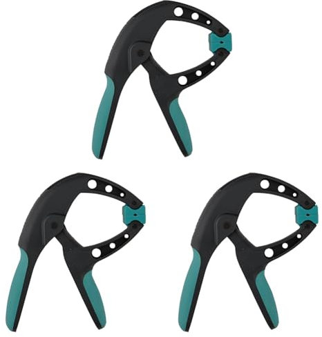 wolfcraft FZH 40 morsetto a molla ergonomico I 3626000 I Morsetti a molla classici dalla forma ergonomica rinnovata (Confezione da 3)