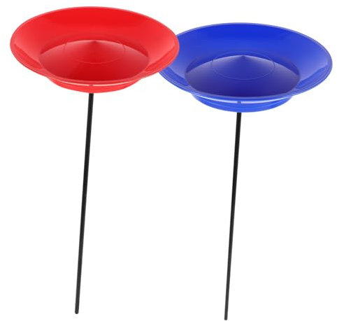 UPKOCH 2 Stück Jonglierset Teller Drehen Zirkus Mit Stäben Für Kinder Und Erwachsene Jongliergeschicklichkeitsspiel Zur Förderung Von Balance Und Akrobatik