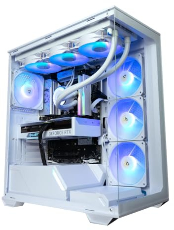 PJ DIGITAL STORE EGEMONE VS3 - Pc gaming Ryzen 7 9800X3D, RTX 5070 12GB WHITE, Ram 32Gb 6000Mhz Ddr5, SSD NVMe 1000Gb, Dissipatore a Liquido 360mm, Wind 11 Pro