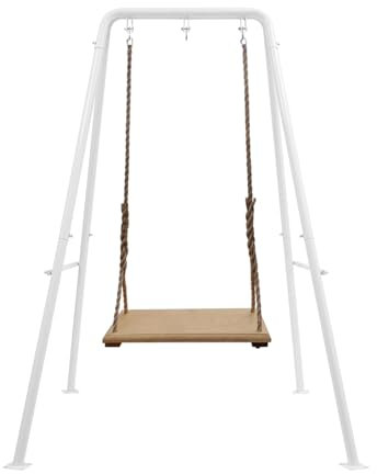 Support pour Hamac Support Fauteuil Suspendu Chaise Portable Cadre de Hamac Stable et Robuste,pour Chambre à Coucher, Balcon, Jardin(Chaise Suspendue Non Incluse) (Blanc)