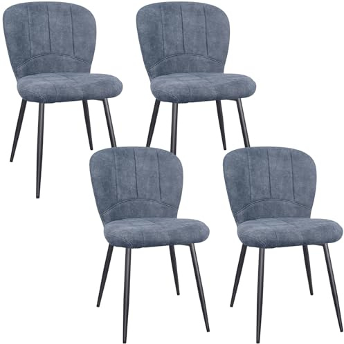 ANVOFONG Lot de 4 Chaises de Salle à Manger Chenille Doux