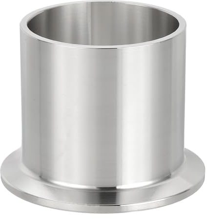PATIKIL Stainless Steel 304 Sanitary Fitting, Long Weld Clamp Ferrule Pipe Fitting 2(51mm) Tube OD Connector 64mm Ferrule Flange OD for Brewery Winery Food Processing