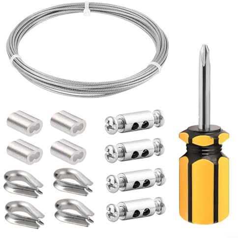 HomeVortex 304 Stainless Steel Wire Rope Cable Vinyl Nylon Coated Metal Garden Plant Support Line Outdoor Weather Resistant Multi-Purpose Wire (10 meters)