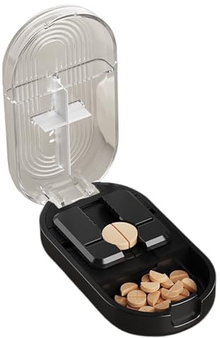 Renchey Coupe-Comprimés - Coupeur de Comprimés | Portable Précis Dispensateur avec Boîtier de Stockage pour Voyage