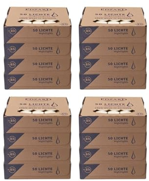 EDZARD 800 värmeljus, vita (ø 38 mm, 8 timmars brinntid) av paraffin, utan doft – nattljus, värmeljus för värmeljusglas, perfekt för kontinuerligt ljus Cornelius från Edzard