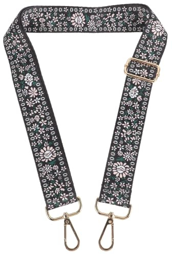 Housoutil Banjo Strap Vintage Patterned Polyester Adjustable with Shoulder Relief Function, Replacement Strap for Banjo and Mandolin Players
