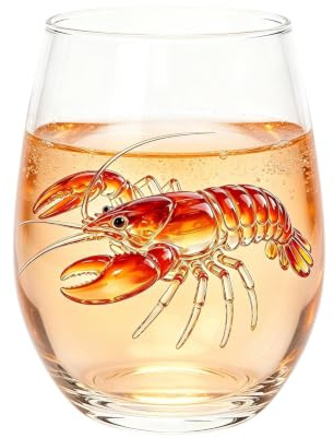 Genérico Copas De Vino Sin Tallo Vasos Novedosos Con Temática Marina 400ml