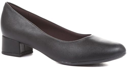 Pavers Piccadilly Ladies Block Heel Court Shoes in Black - Boosted Height - Ultimate Comfort for Work & Formal Occasions - Size UK 6 / EU 39