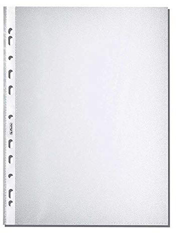 Herlitz 10840320 Prospekthülle A4, genarbt, Premium, dokumentenecht (800 Stück)