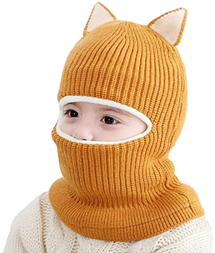 Yixda Baby Kinder Wintermütze Jungen Mädchen Kapuzenschal Mützen Hüte