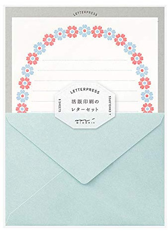 Letter Press, Blume, Blau