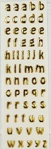 Wiedemann Wachsbuchstaben Set (a-z Sortiert) Gold 8 mm, zum Verzieren von Kerzen