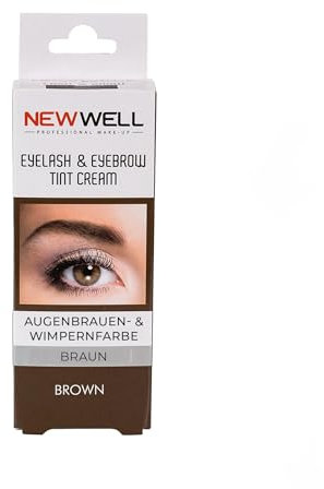 NEWWELL Augenbrauenfarbe 15ml. mit Oxidationsmittel 20ml. langanhaltend und natürlichen Look (Braun)