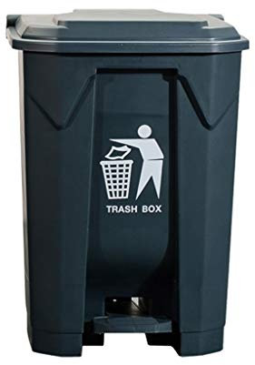 XinYuan Extérieur en Plastique avec Couvercle Dustbins Hôtel Cuisine Poubelle Bins Squar Recyclage Bins Stockage Pédale Très Mauvais Bins (Color : Gris, Taille : 100L)