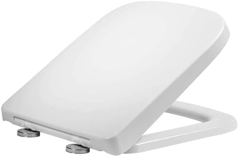 Sorrento Bathrooms Slim Soft Closing Quick Release Toilet Seat Bathroom Heavy duty WC seat (White Square Seat)